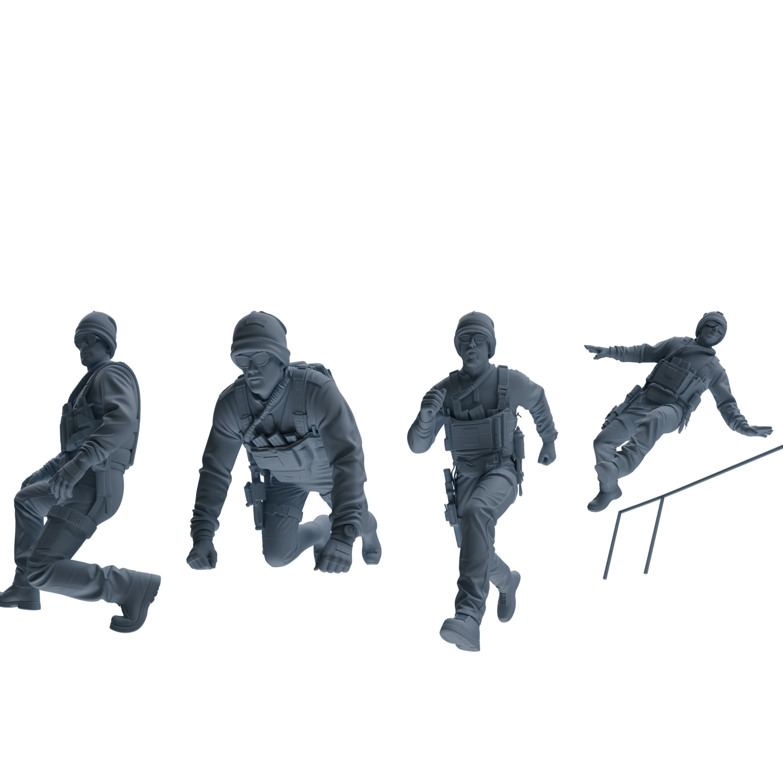 MRY-SFW SSTR388 Modern U.S. Special Forces Training Four-Person Group