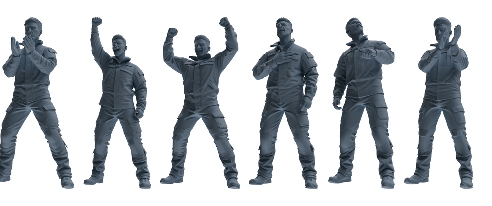 MRY-SFW LYGR697 Modern U.S. Military Six-Person Entertainment Group 3D Printed Resin Model Kit by SSMODEL