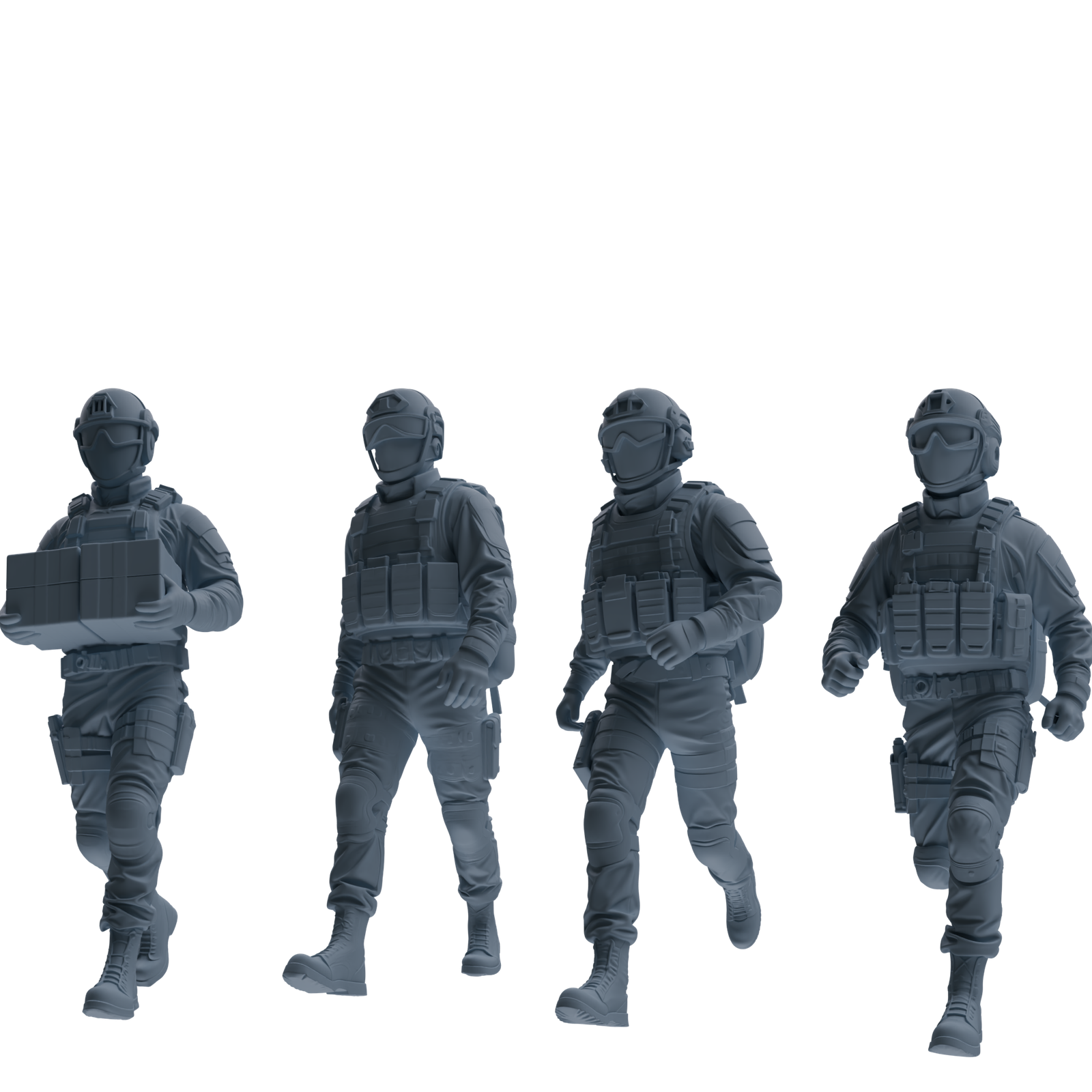 MRY-SFW SSTR345 Modern American Mercenary Carrying 2 Four-Person Group