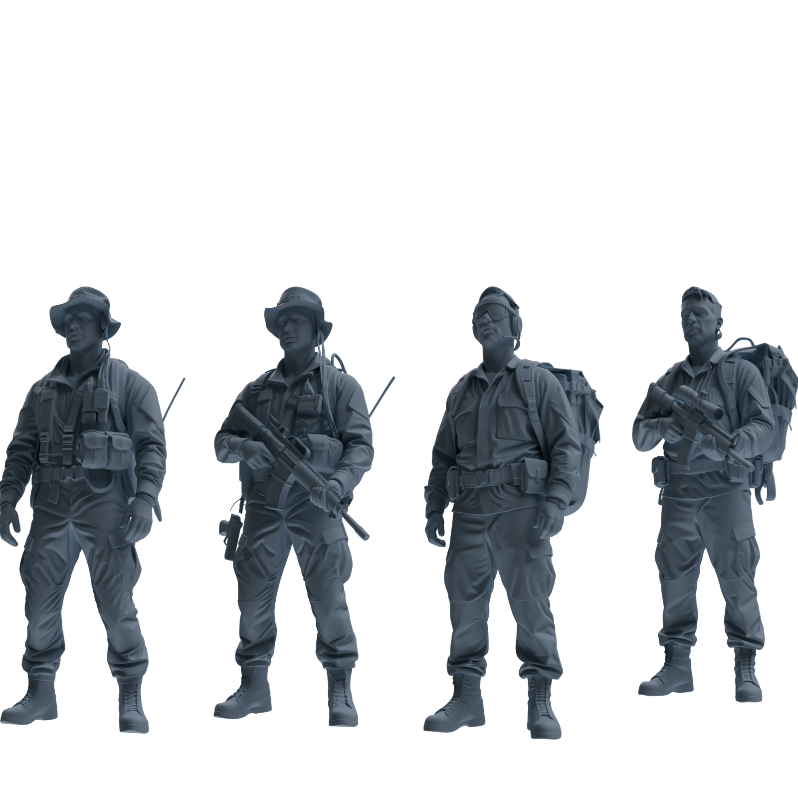 MRY-SFW SSTR148 Miniatures Soldier Model Kit War of Hyenas Modern Canadian Army Four-Person Garrison Group