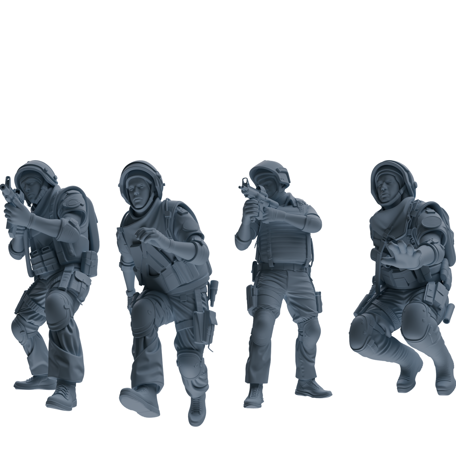 MRY-SFW SSTR323 Modern Counter-Terrorism SWAT Shield Bearer Combat 2 Four-Person Group