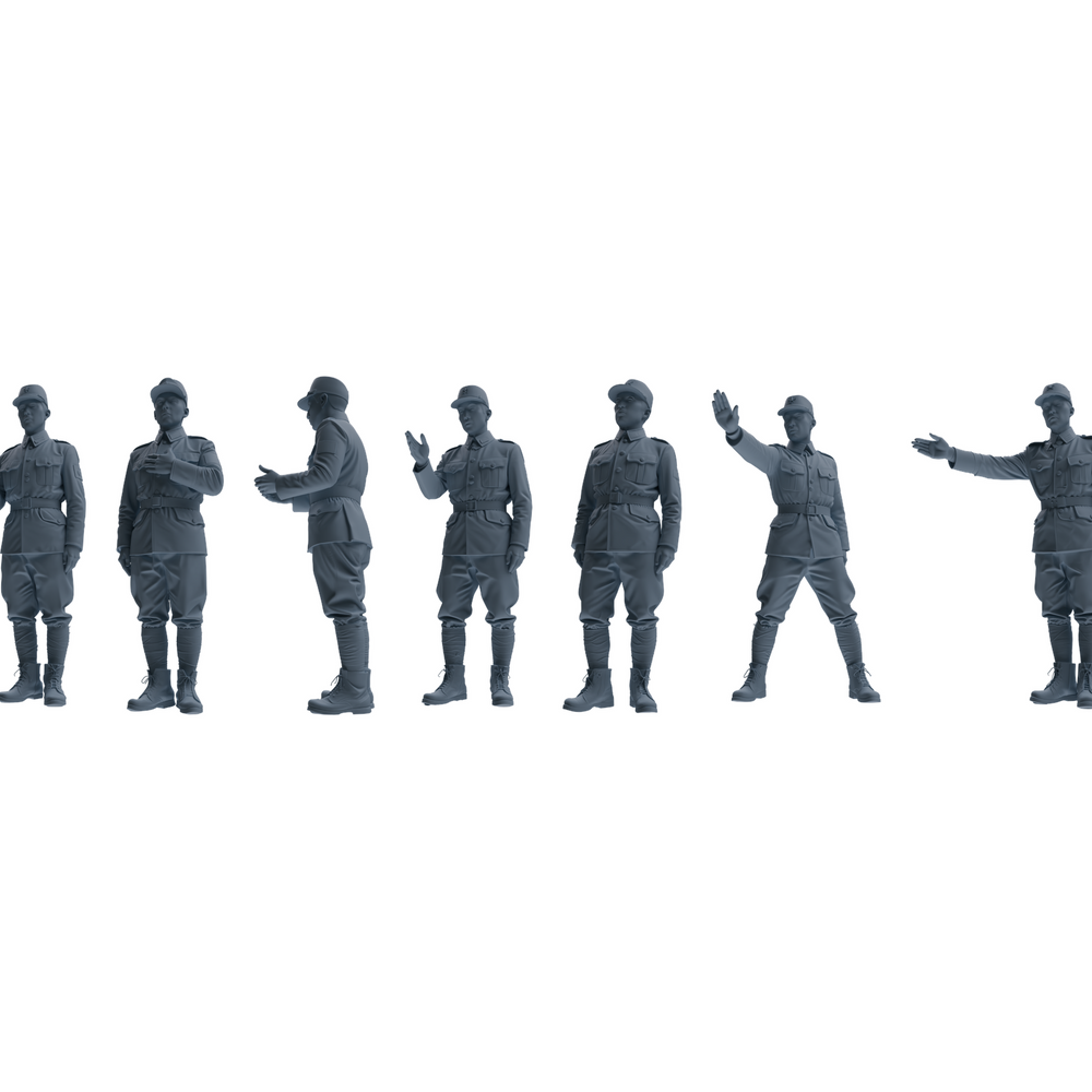 MRY-SFW LYGR636 WWII Japanese Army Seven-Person Daily Routine 2 3D Printed Resin Model Kit by SSMODEL
