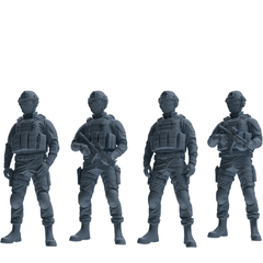 MRY-SFW SSTR359 Modern American Mercenary Garrison 2 Four-Person Group