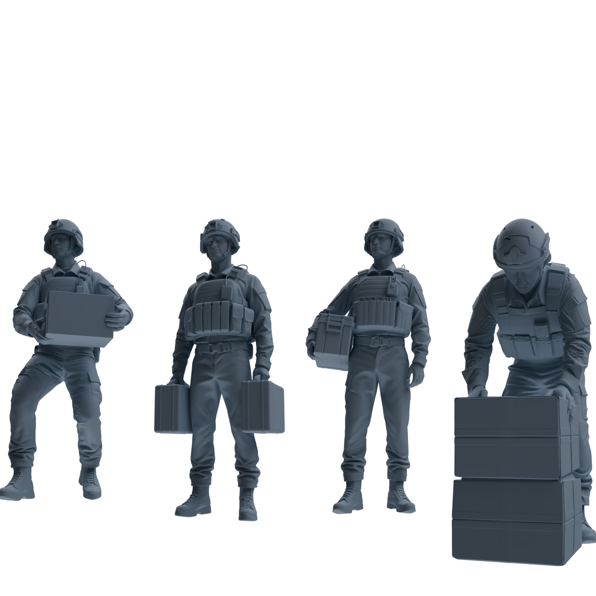 MRY-SFW SSTR236 Modern French Army Logistics Soldier Logistics Four-Person Group