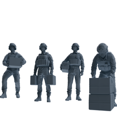 MRY-SFW SSTR236 Modern French Army Logistics Soldier Logistics Four-Person Group