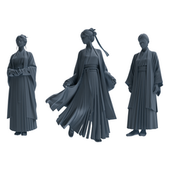 MRY-SFW LYTR890 Ancient Hanfu Woman Figure Modern Model 3 pcs 3D Printed Resin Model Kit by SSMODEL