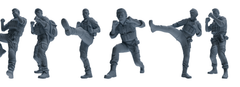 MRY-SFW SSTR003  Modern Navy SEAL Six-Person Combat Group