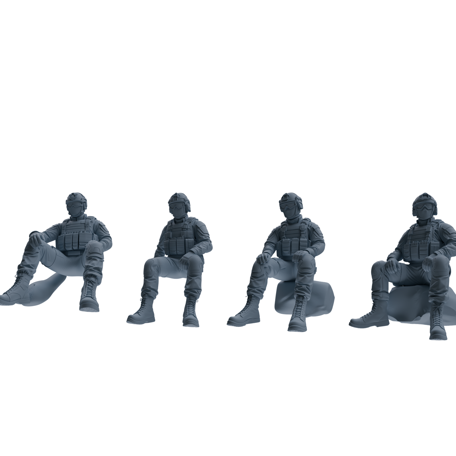 MRY-SFW SSTR351 Modern American Mercenary Rest Four-Person Group