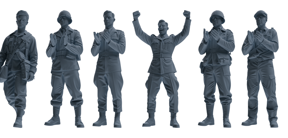 MRY-SFW SSTR055 Miniatures Soldier Model Kit Hacksaw Ridge Rescue Story WWII U.S. Army Six-Person Rescue Group