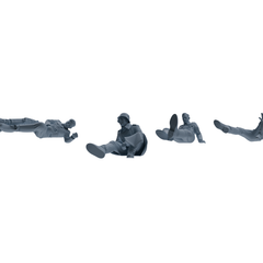 MRY-SFW SSTR215 WWII German Wounded Soldiers Four-Person Group