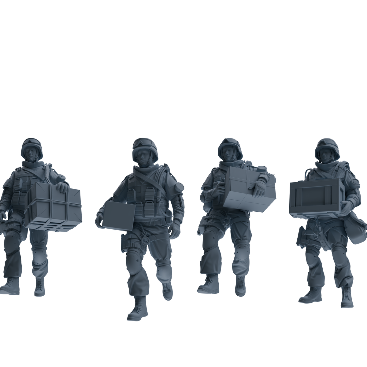 MRY-SFW SSTR326 Modern Counter-Terrorism SWAT Suppressor Logistics Four-Person Group