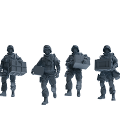 MRY-SFW SSTR326 Modern Counter-Terrorism SWAT Suppressor Logistics Four-Person Group