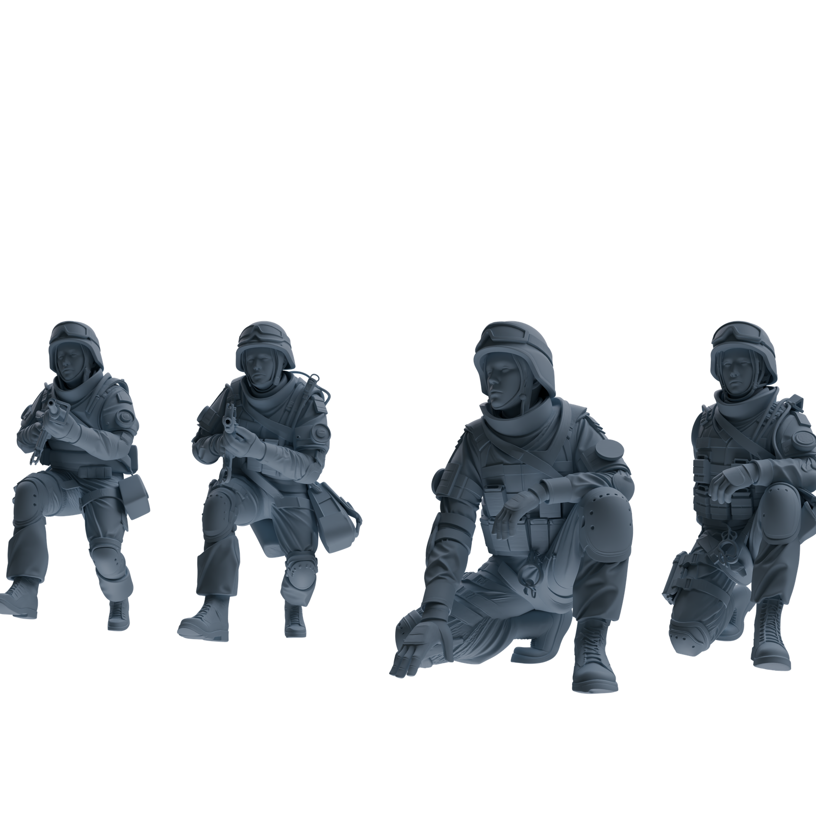 MRY-SFW SSTR327 Modern Counter-Terrorism SWAT Fire Support Operator Combat 3 Four-Person Group
