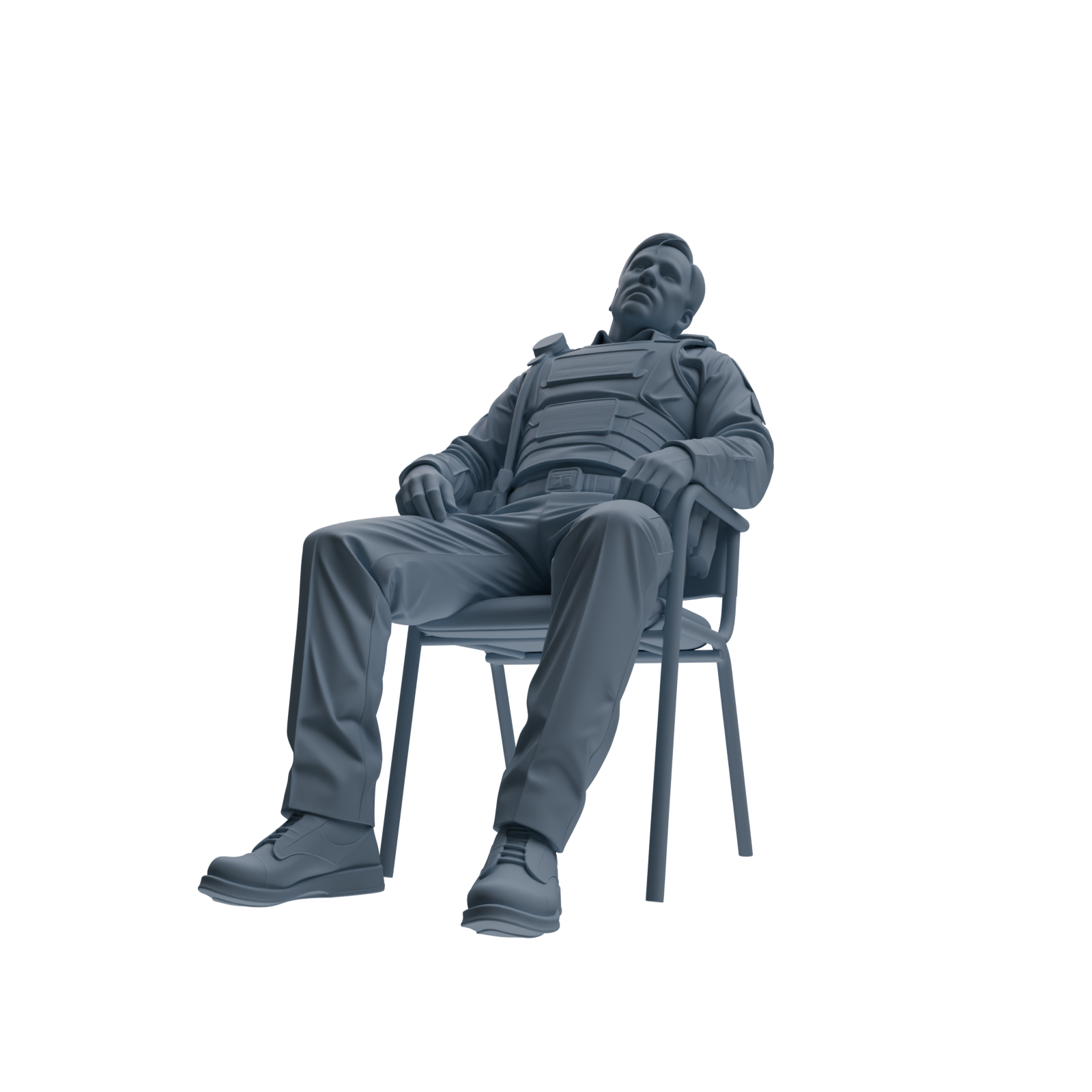 MRY-SFW SSTR125 Miniatures Soldier Model Kit Boston Attack Modern Boston Police Four-Person Rest Group