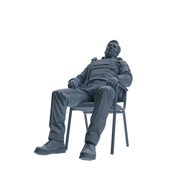 MRY-SFW SSTR125 Miniatures Soldier Model Kit Boston Attack Modern Boston Police Four-Person Rest Group