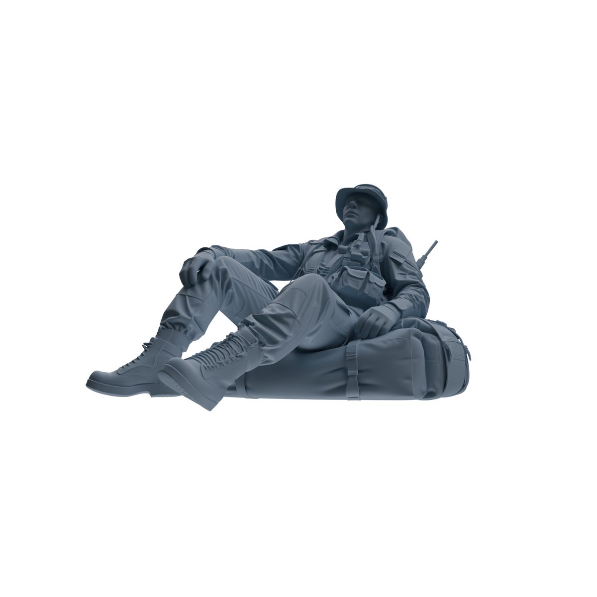 MRY-SFW SSTR142 Miniatures Soldier Model Kit War of Hyenas Modern Canadian Army Four-Person Rest Group — detail view 3
