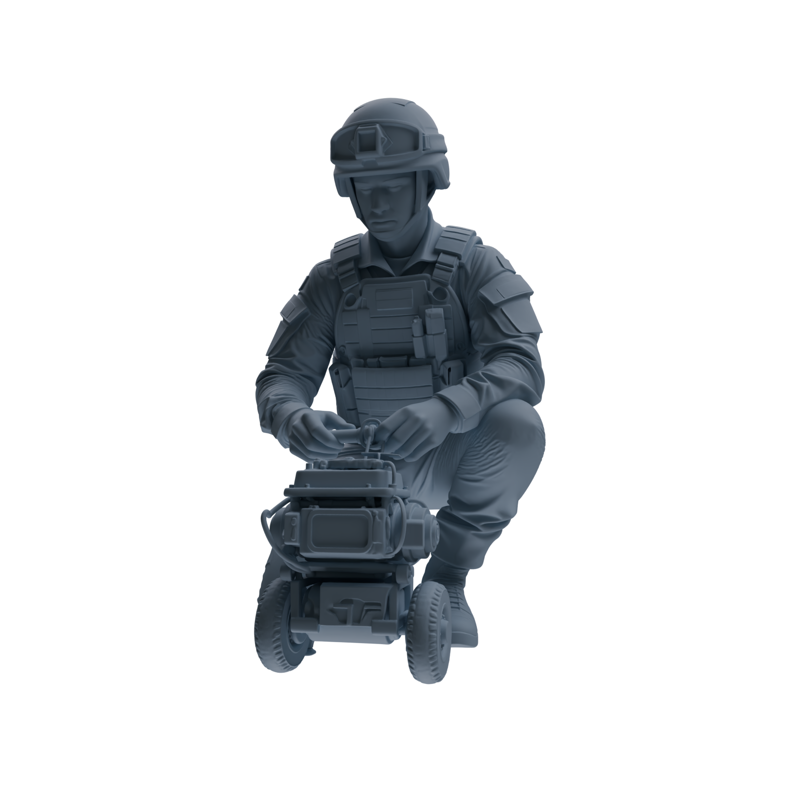 MRY-SFW SSTR237 Modern French Army Logistics Soldier Maintenance Four-Person Group