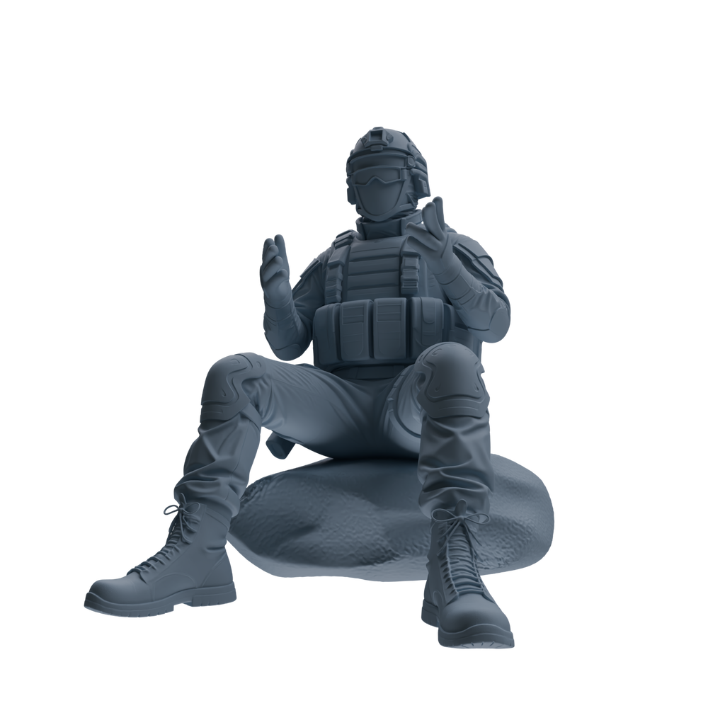 MRY-SFW SSTR348 Modern American Mercenary Conversation 2 Four-Person Group