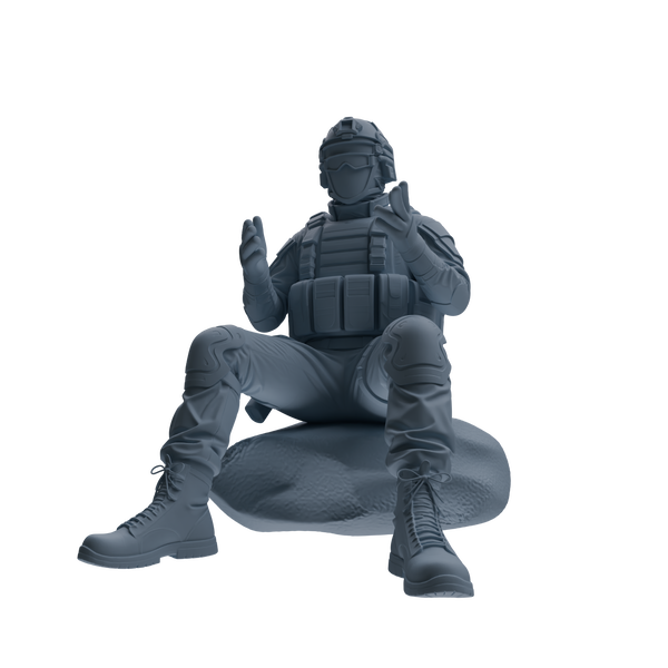 MRY-SFW SSTR348 Modern American Mercenary Conversation 2 Four-Person Group