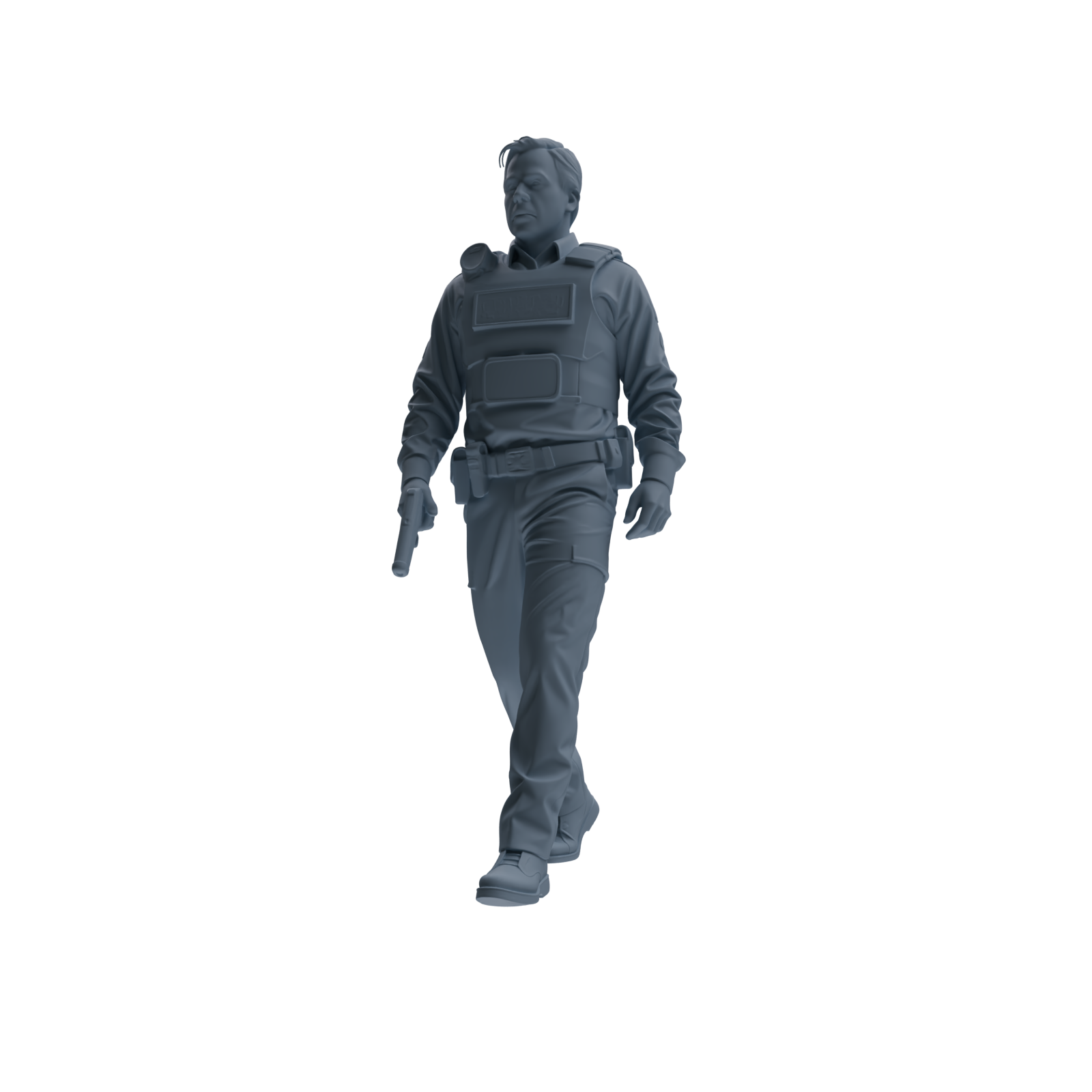 MRY-SFW SSTR127 Miniatures Soldier Model Kit Boston Attack Modern Boston Police Four-Person Patrol Group