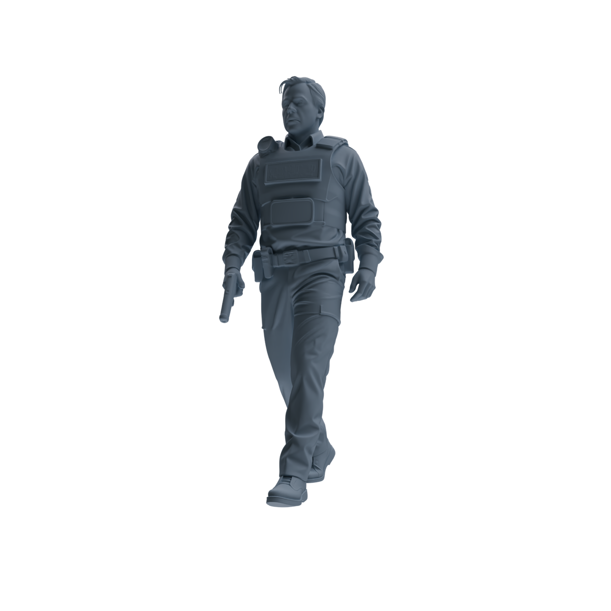 MRY-SFW SSTR127 Miniatures Soldier Model Kit Boston Attack Modern Boston Police Four-Person Patrol Group — detail view 3