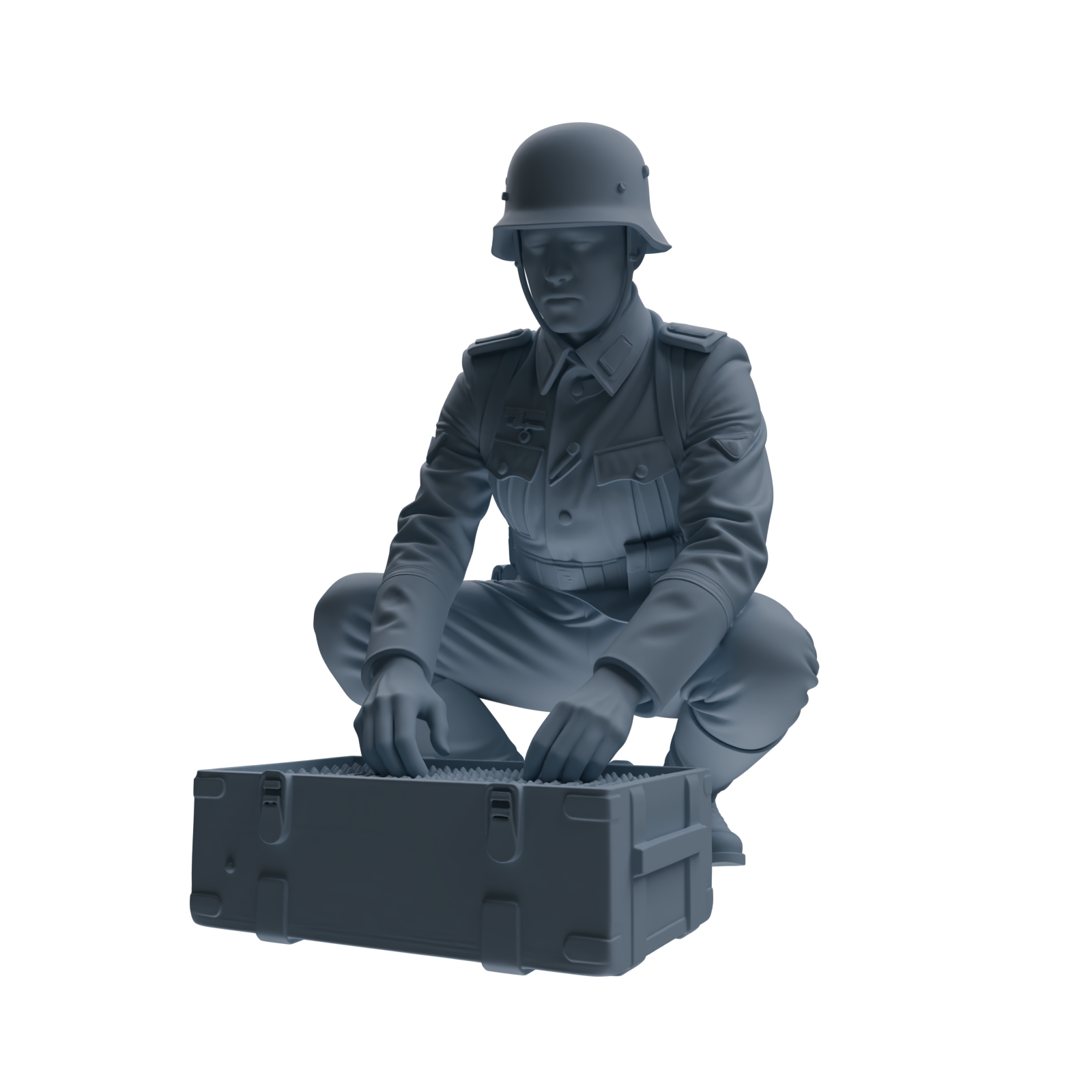 MRY-SFW SSTR219 WWII German Army Logistics Soldier Combat Readiness Four-Person Group