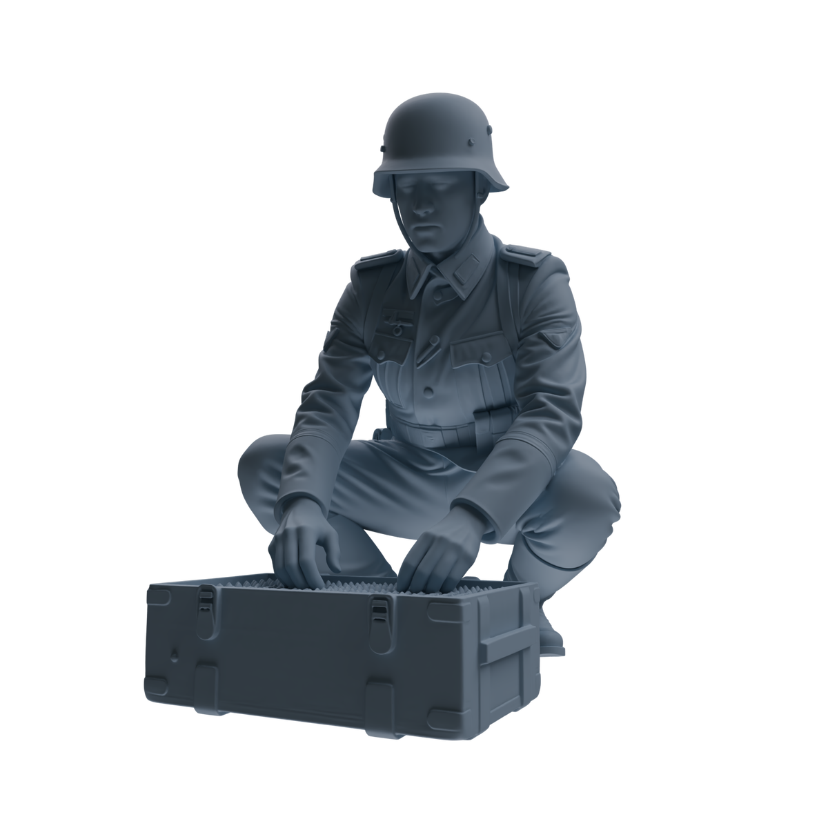 MRY-SFW SSTR219 WWII German Army Logistics Soldier Combat Readiness Four-Person Group — detail view 3