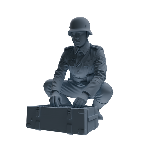 MRY-SFW SSTR219 WWII German Army Logistics Soldier Combat Readiness Four-Person Group