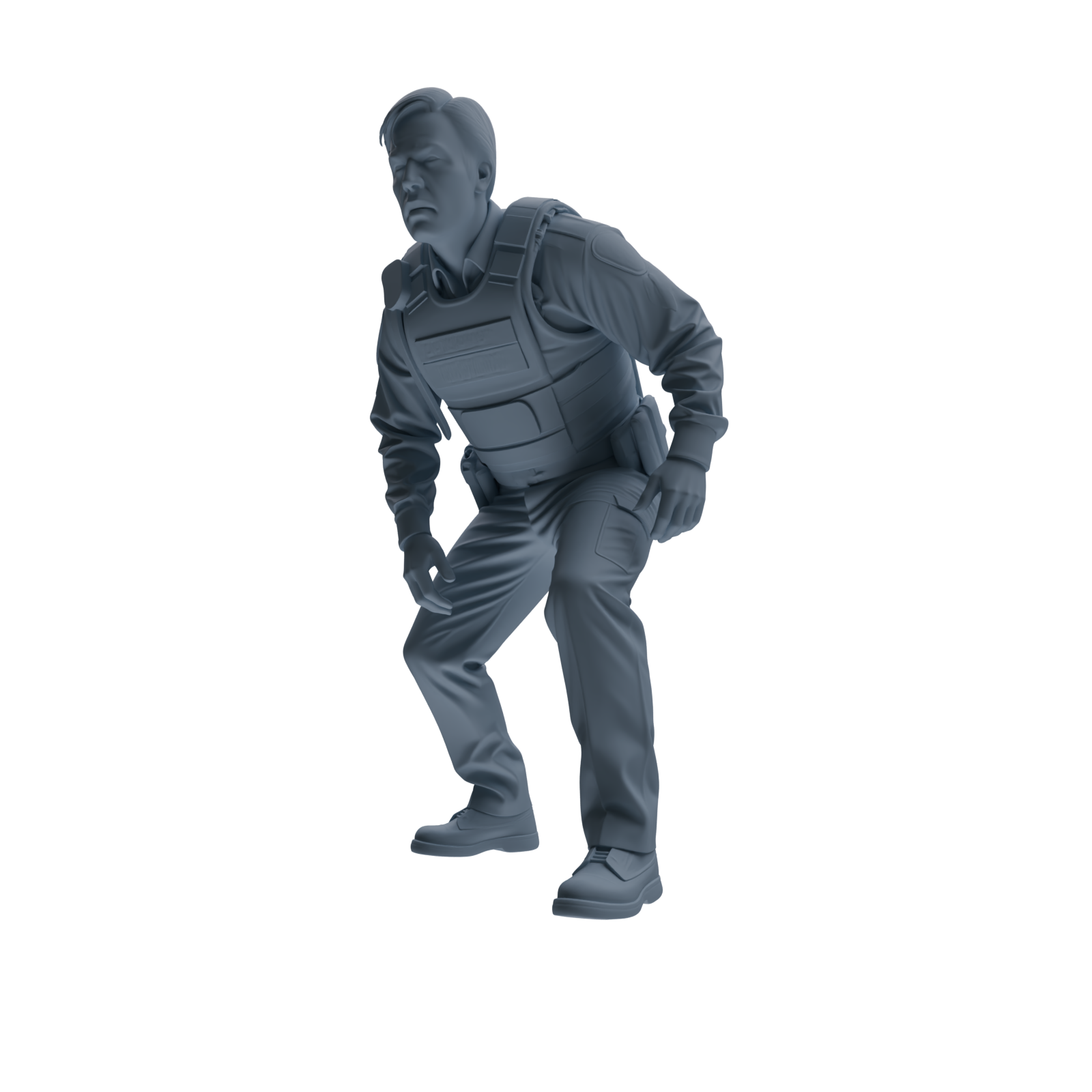 MRY-SFW SSTR121 Miniatures Soldier Model Kit Boston Attack Modern Boston Police Four-Person Gunfight Group