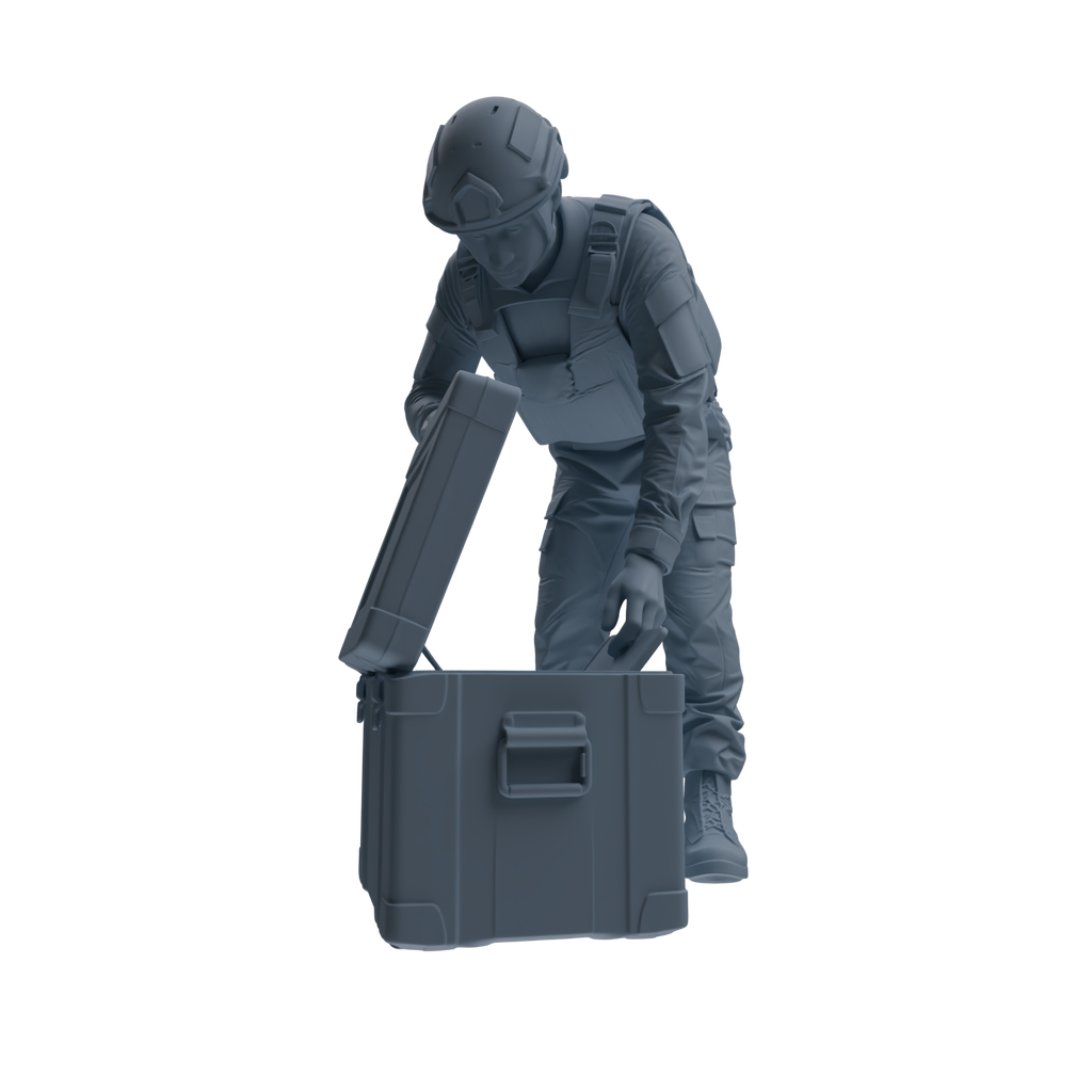MRY-SFW SSTR239 Modern French Army Logistics Soldier Combat Readiness Four-Person Group