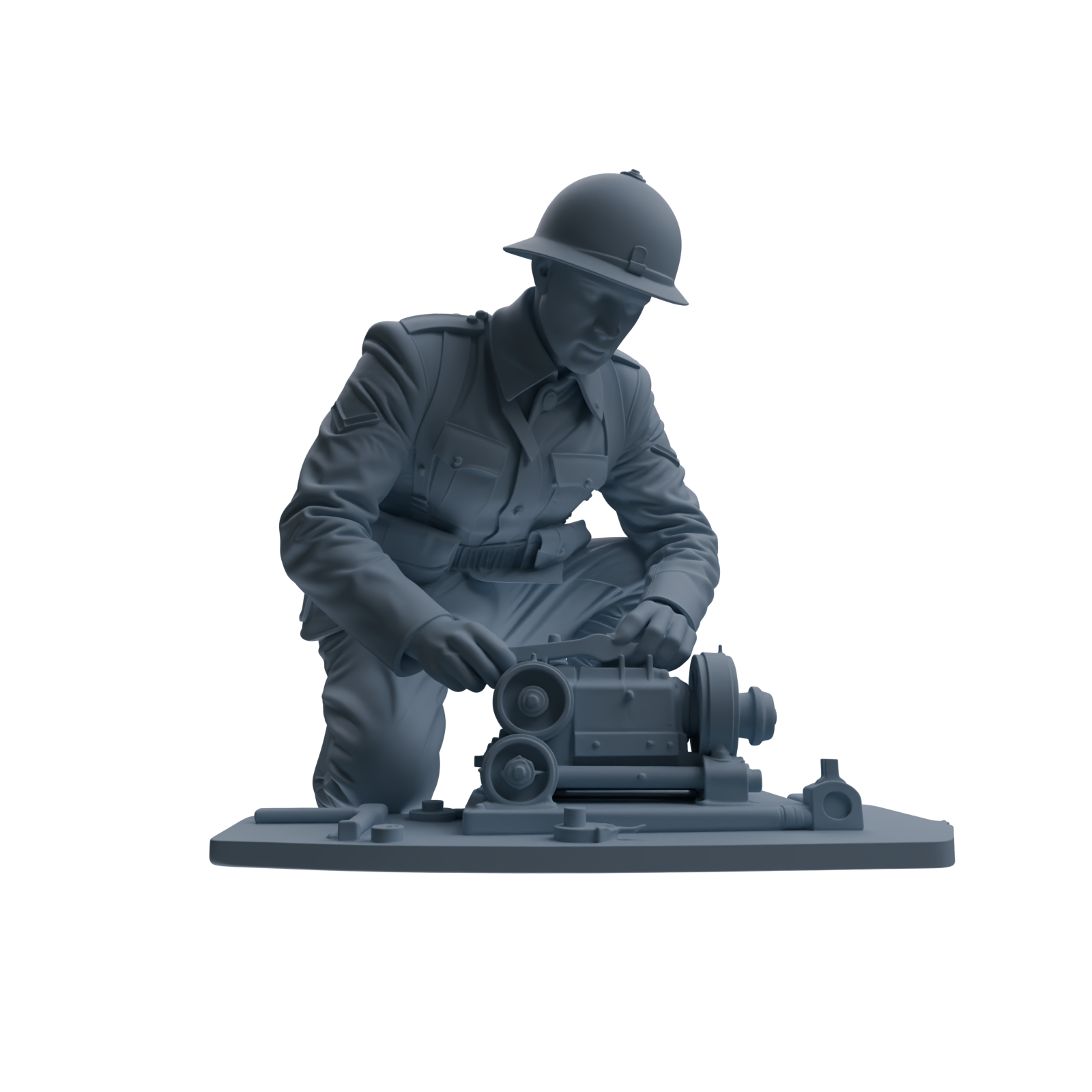 MRY-SFW SSTR265 WWI U.S. Army Logistics Soldier Maintenance Four-Person Group