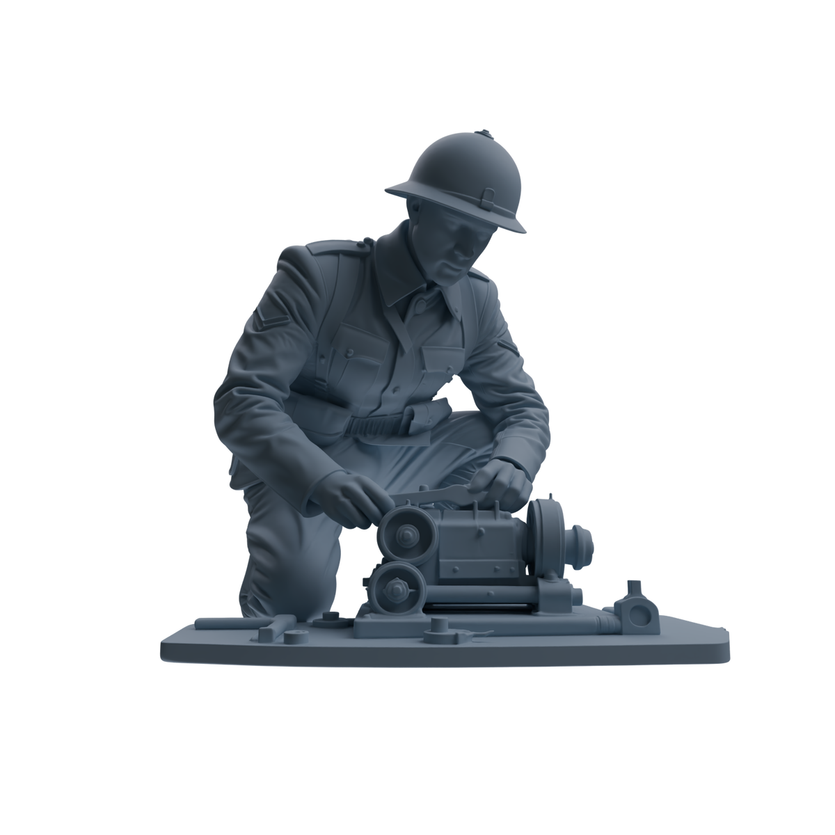 MRY-SFW SSTR265 WWI U.S. Army Logistics Soldier Maintenance Four-Person Group — detail view 3