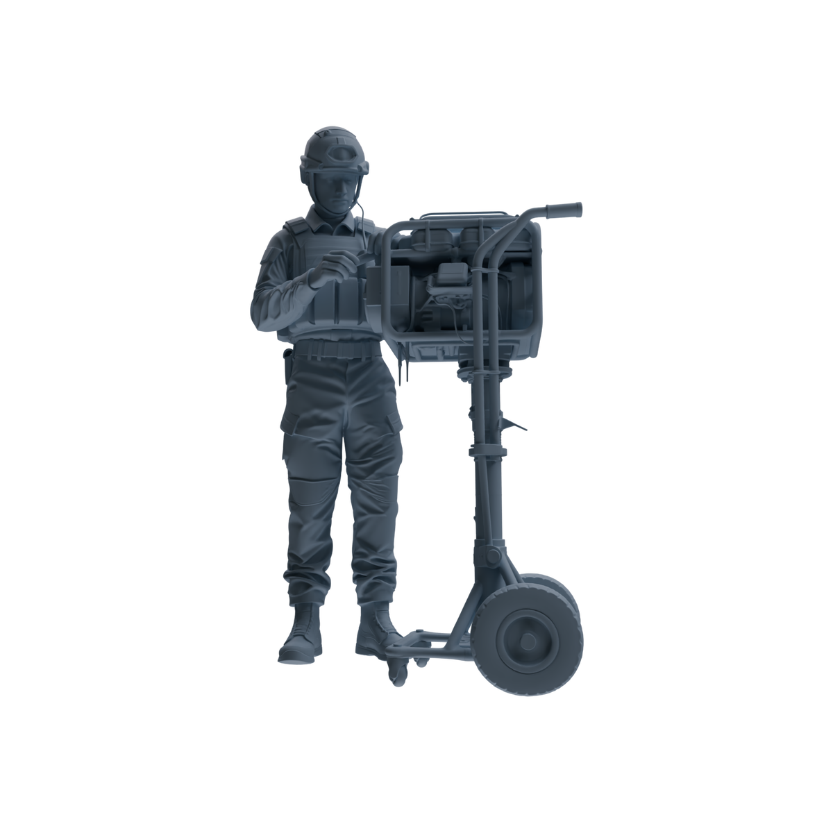MRY-SFW SSTR250 Modern British Army Logistics Soldier Maintenance Three-Person Group — detail view 3