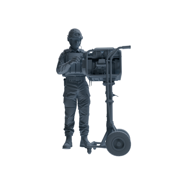 MRY-SFW SSTR250 Modern British Army Logistics Soldier Maintenance Three-Person Group