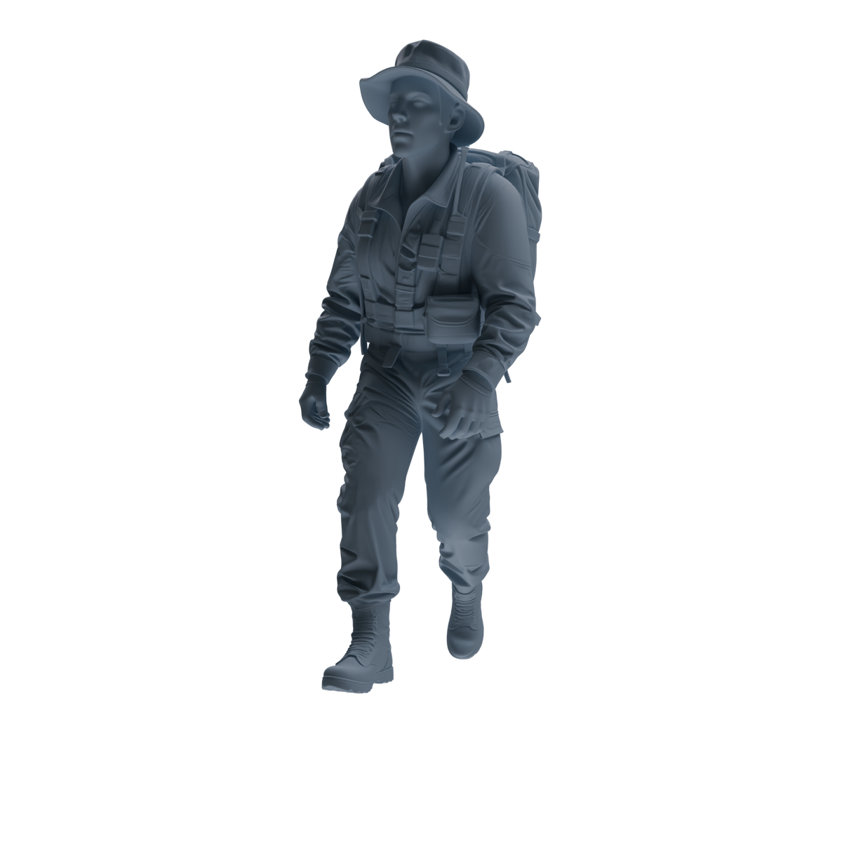 MRY-SFW SSTR138 Miniatures Soldier Model Kit War of Hyenas Modern Canadian Army Four-Person Hiking Group — detail view 3