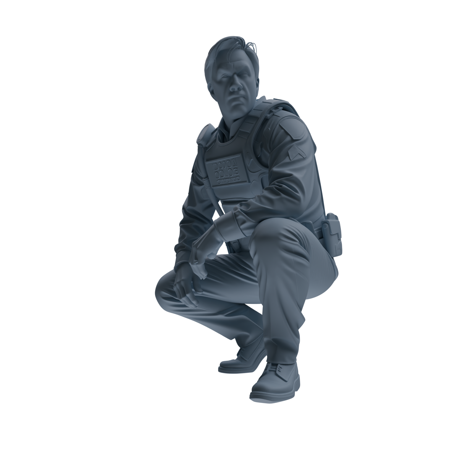 MRY-SFW SSTR123 Miniatures Soldier Model Kit Boston Attack Modern Boston Police Four-Person Reconnaissance Group