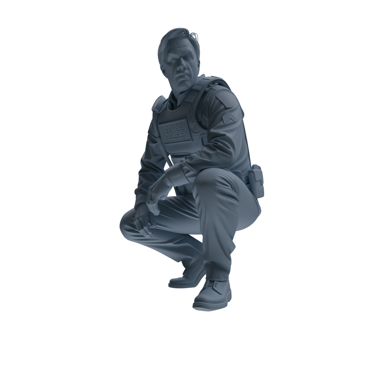 MRY-SFW SSTR123 Miniatures Soldier Model Kit Boston Attack Modern Boston Police Four-Person Reconnaissance Group — detail view 3