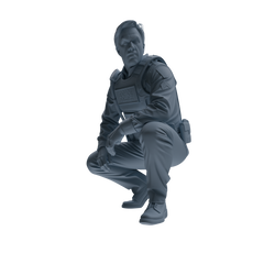 MRY-SFW SSTR123 Miniatures Soldier Model Kit Boston Attack Modern Boston Police Four-Person Reconnaissance Group