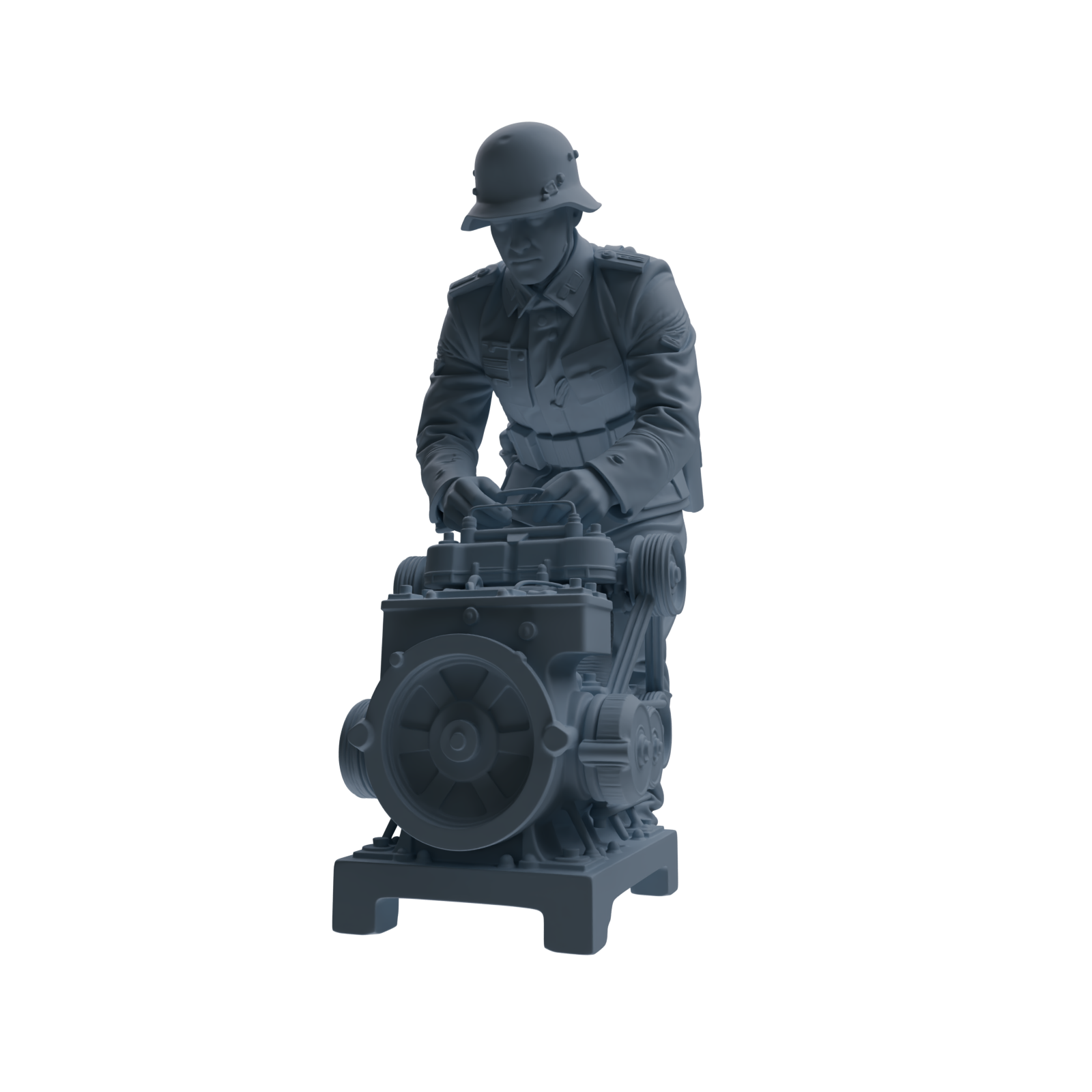 MRY-SFW SSTR214 WWII British Logistics Soldier Maintenance Four-Person Group