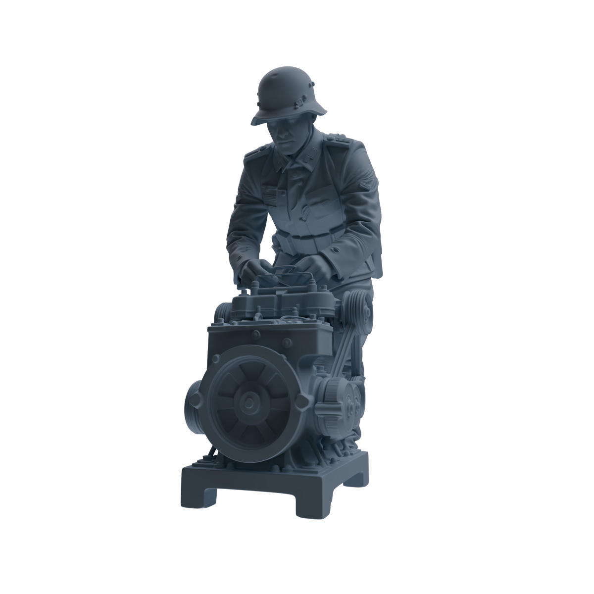 MRY-SFW SSTR214 WWII British Logistics Soldier Maintenance Four-Person Group — detail view 3