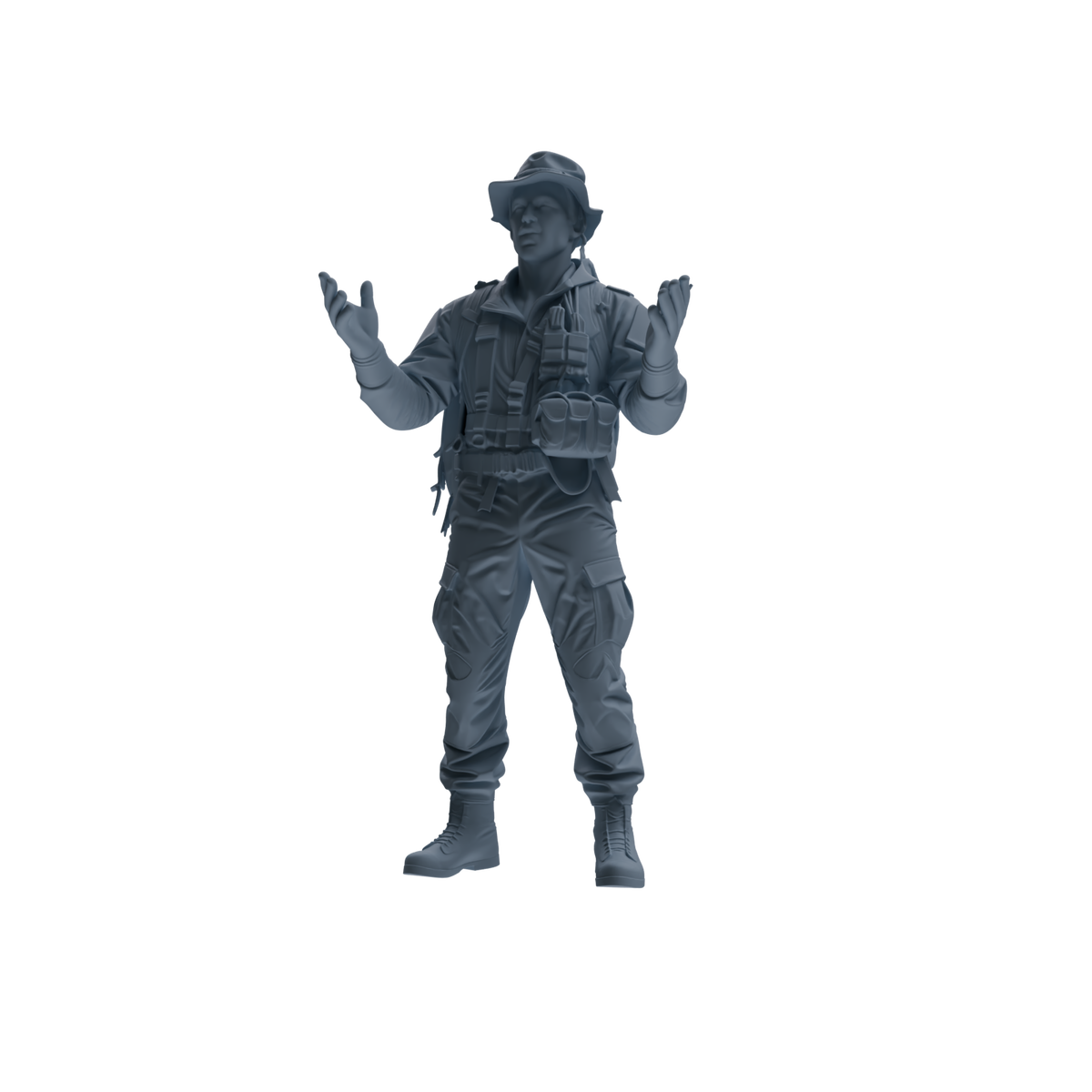 MRY-SFW SSTR134 Miniatures Soldier Model Kit War of Hyenas Modern Canadian Army Four-Person Conversation Group — detail view 3