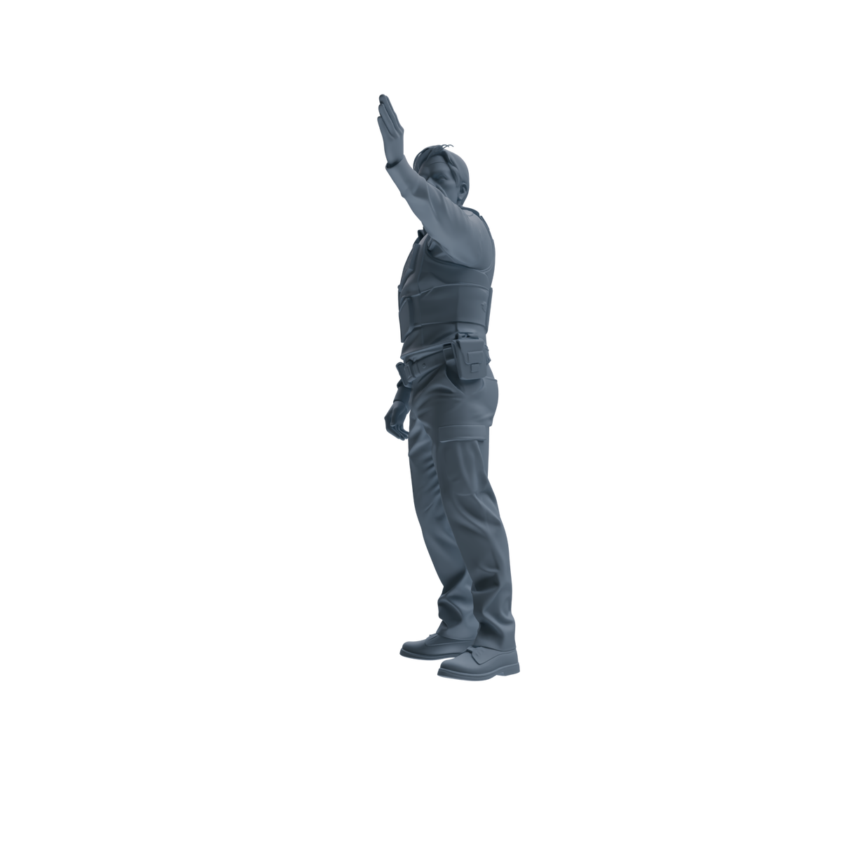 MRY-SFW SSTR129 Miniatures Soldier Model Kit Boston Attack Modern Boston Police Four-Person Tactics Group — detail view 3