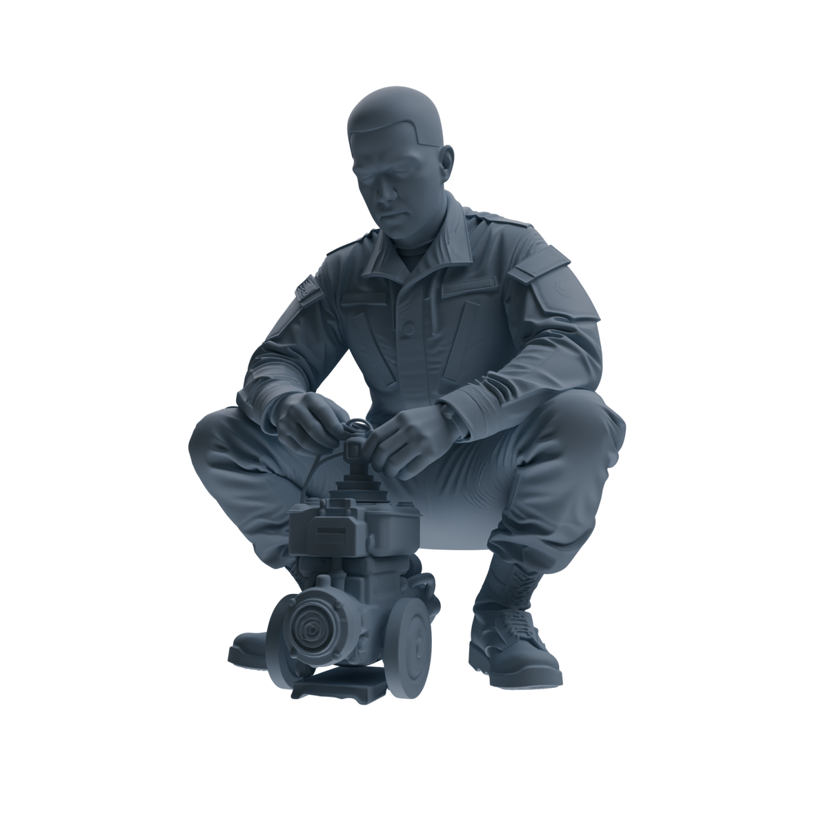 MRY-SFW SSTR245 Modern U.S. Army Logistics Soldier Maintenance Four-Person Group — detail view 3