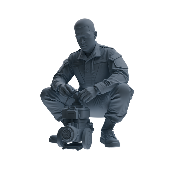 MRY-SFW SSTR245 Modern U.S. Army Logistics Soldier Maintenance Four-Person Group