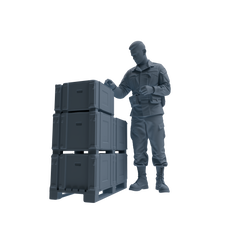 MRY-SFW SSTR247 Modern U.S. Army Logistics Soldier Combat Readiness Four-Person Group
