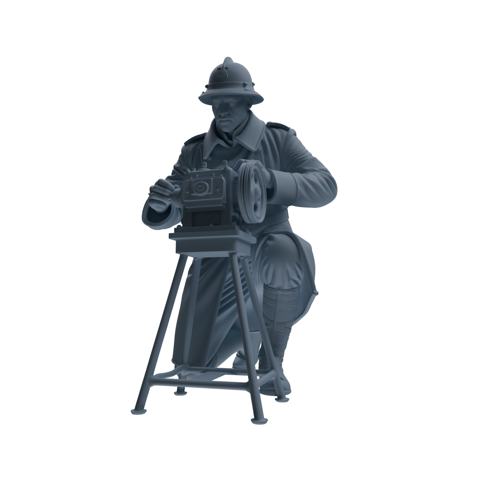 MRY-SFW SSTR259 WWI French Army Logistics Soldier Maintenance Four-Person Group