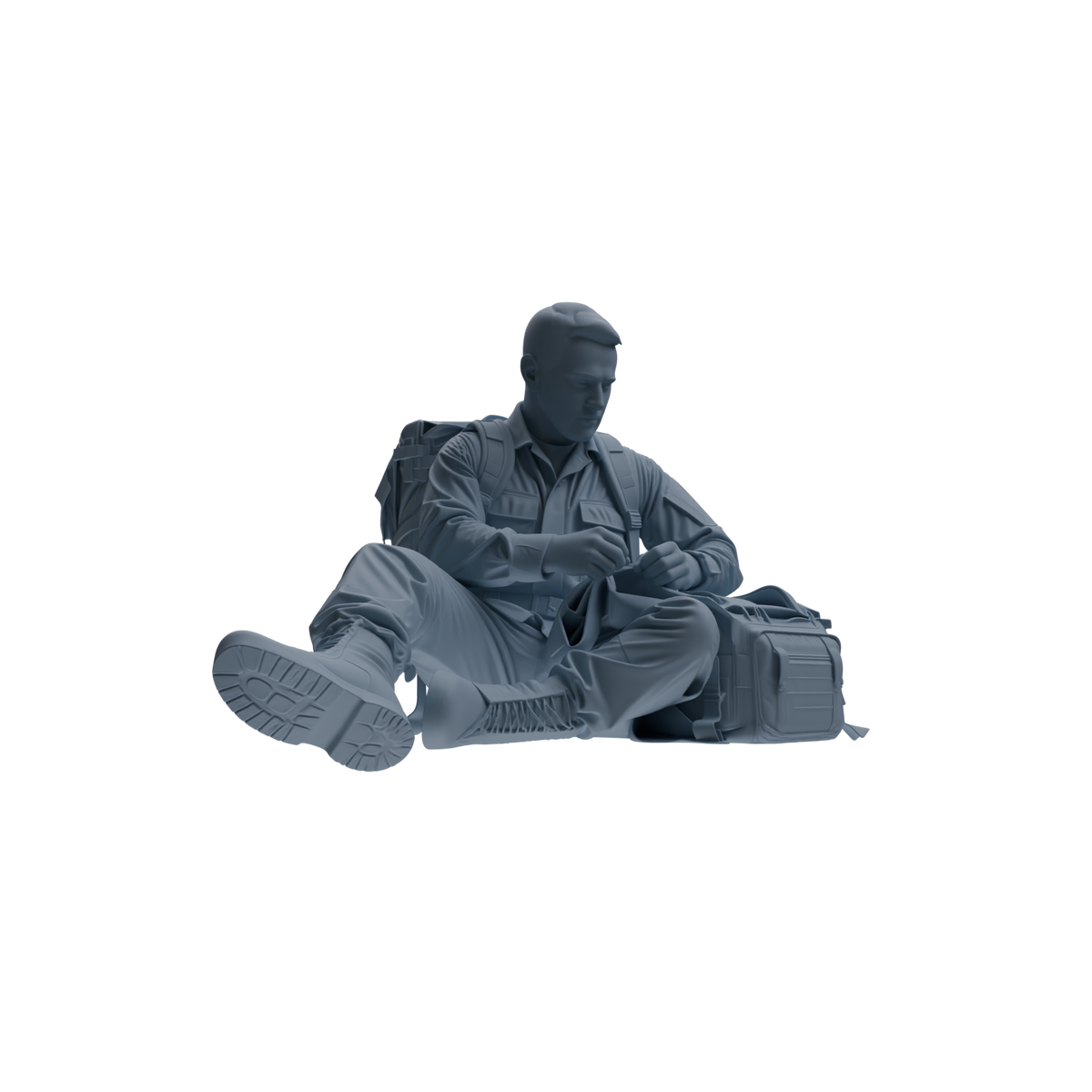 MRY-SFW SSTR132 Miniatures Soldier Model Kit War of Hyenas Modern Canadian Army Four-Person Logistics Group — detail view 3