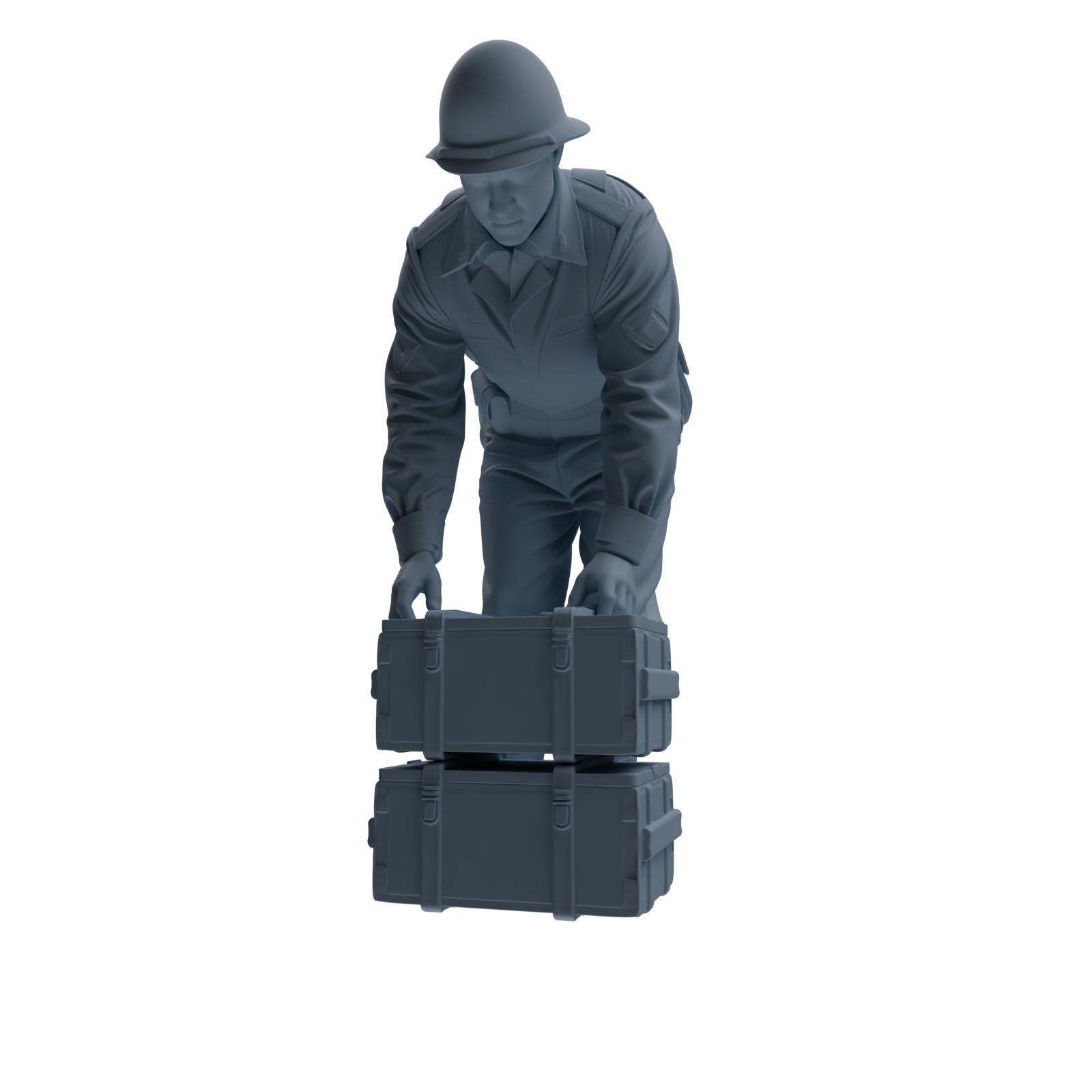 MRY-SFW SSTR228 WWII U.S. Army Logistics Soldier Combat Readiness Four-Person Group