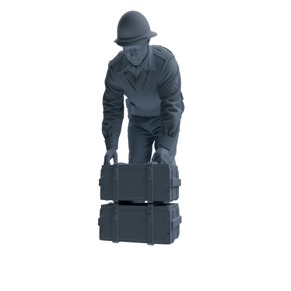 MRY-SFW SSTR228 WWII U.S. Army Logistics Soldier Combat Readiness Four-Person Group