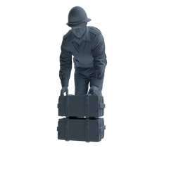 MRY-SFW SSTR228 WWII U.S. Army Logistics Soldier Combat Readiness Four-Person Group